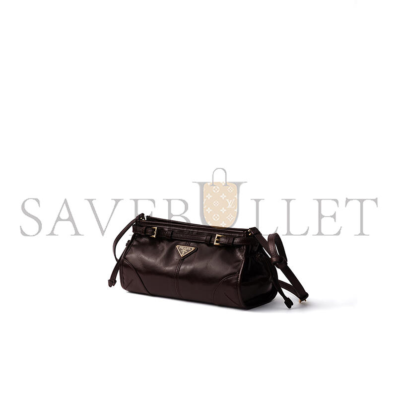 PRADA BONNIE SMALL LEATHER SHOULDER BAG 1BH215 (26*14*12cm)